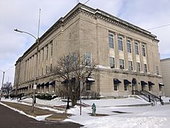 Muskogee snowstorm 2021-02-15 Muskogee County Courthouse W