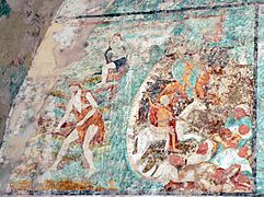 Pinturas de la capilla abierta del Templo y exconvento de San Nicolás de Tolentino