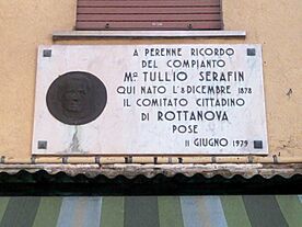 Archivo:Tullio Serafin plaque (Rottanova, Cavarzere)