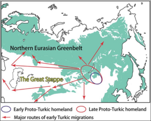 Archivo:Turkic origin and expansion