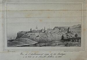 Archivo:Vue de l’etablissement russe de la Bodega, à la Côte de la Nouvelle Albion en 1828
