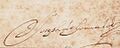 1715 signature of Prince Joseph Grimaldi of Monaco