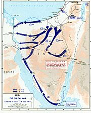 Archivo:1967 Six Day War - conquest of Sinai 7-8 June
