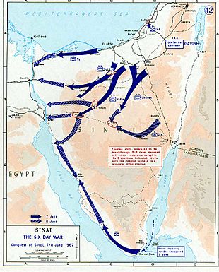 Archivo:1967 Six Day War - conquest of Sinai 7-8 June