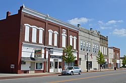 Broadway south from Fourth, Spencerville.jpg