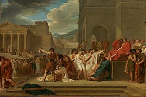 Archivo:Brutus Condemning His Sons to Death by Guillaume Guillon Lethière