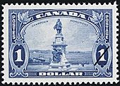 Archivo:Canada 1 dollar Champlain Monument 1935
