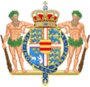 Coat of Arms of the Monarch of Denmark (Member of the Garter Variant).svg