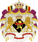 Coat of arms of a former Queen of the Belgians.svg