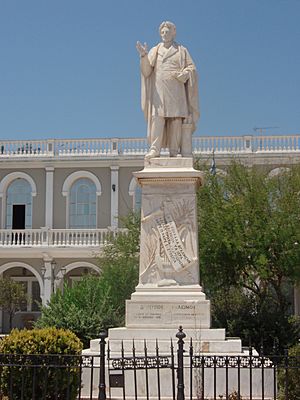 Archivo:Dionysios Solomos statue at Dionysios Solomos Square, Zakynthos City, Greece 01