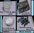 Ejemplos de masas molares