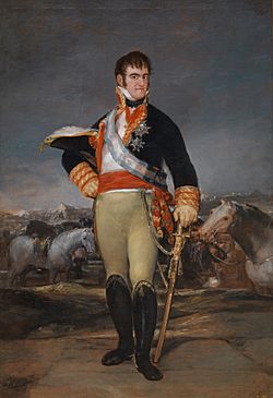 Archivo:Fernando VII en un campamento, por Goya