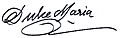 Firma de la poetisa cubana Dulce María Loynaz