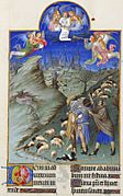 Folio 48r - The Annunciation to the Shepherds