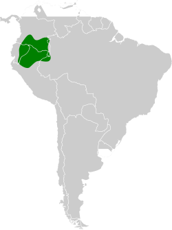 Distribución geográfica del batará leonado.