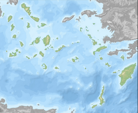Localización de Santorini en el Egeo meridional.