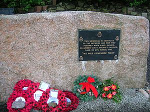 Archivo:HMS Dasher memorial and plaque