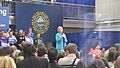 Hillary Clinton speaking at Manchester Community College NH