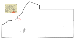 Las Animas County Colorado Incorporated and Unincorporated areas Aguilar Highlighted.svg