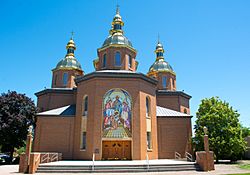 Main entrance - St Josaphat Ukrainian Catholic Cathedral (48106356271).jpg