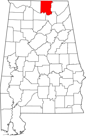 Archivo:Map of Alabama highlighting Madison County