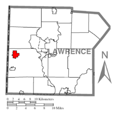 Map of Bessemer, Lawrence County, Pennsylvania Highlighted.png