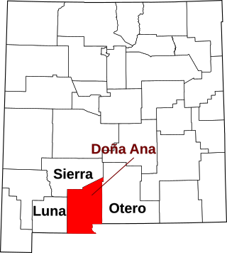 Map of New Mexico highlighting Doña Ana County.svg