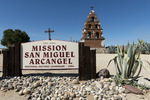 Mission San Miguel Arcángel is a Spanish mission in San Miguel, San Luis Obispo County, California LCCN2013632087.tif