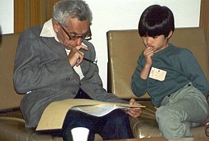 Archivo:Paul Erdos with Terence Tao