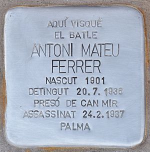 Archivo:Remembrance Stone für Antoni Mateu Ferrer (Inca)