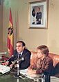 Rosa Posada ofrece la rueda de prensa posterior al Consejo de Ministros junto al ministro del Interior