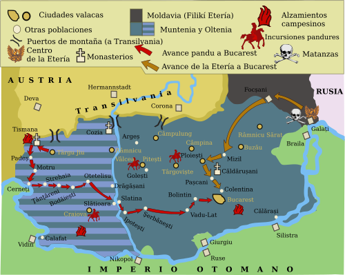 Archivo:Vladimirescu's uprising, 1821-es