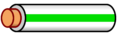 Wire white green stripe