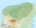 Yucatan topographic map
