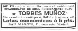 Archivo:Anuncio de bicarbonato sódico Torres Muñoz, en Mundo Gráfico