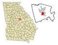 Baldwin County Georgia Incorporated and Unincorporated areas Midway-Hardwick Highlighted