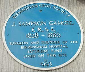 Archivo:Blue plaque Sampson Gamgee