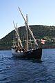 Caravela Vera Cruz a entrar no Porto de Pipas, festas São Joaninas, 2008, Angra do Heroísmo, ilha Terceira, Açores