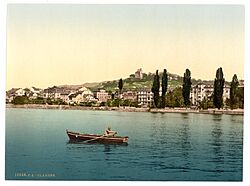 Clarens, general view, from the Lake, Geneva Lake, Switzerland-LCCN2001702430.jpg