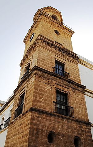 Archivo:Convento de Nuestra Señora del Rosario y Santo Domingo, torre, Cádiz