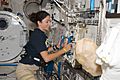 ISS-20 STS-128 Nicole Stott installs hardware in the Kibo lab