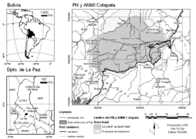 Localización del PN y ANMI Cotapata