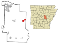 Lonoke County Arkansas Incorporated and Unincorporated areas Carlisle Highlighted