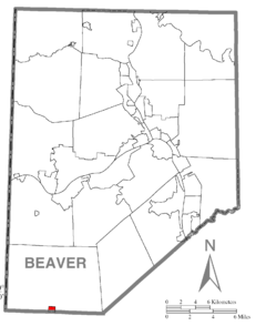 Map of Frankfort Springs, Beaver County, Pennsylvania Highlighted.png