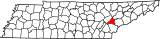 Map of Tennessee highlighting Loudon County.svg
