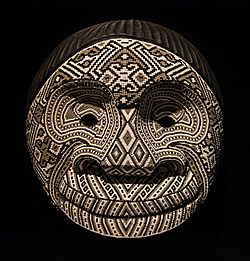 Mask used on folk ritual Kamentsa on Chaquiras indigenous people of Colombia.jpg