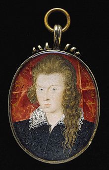 Archivo:Miniature of Henry Wriothesley, 3rd Earl of Southampton, 1594. (Fitzwilliam Museum)