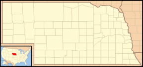 Localización del monumento nacional en el estado de Nebraska