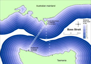 Archivo:Shortest distance between coasts of Bass Strait