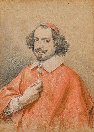 Archivo:Simon vouet portrait du cardinal jules mazarin